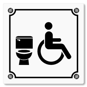 WC invalidé, 148x148mm, bílá, Kansas